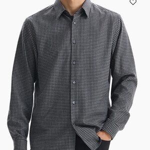 Perry Ellis Navy Geometric Button Down Shirt